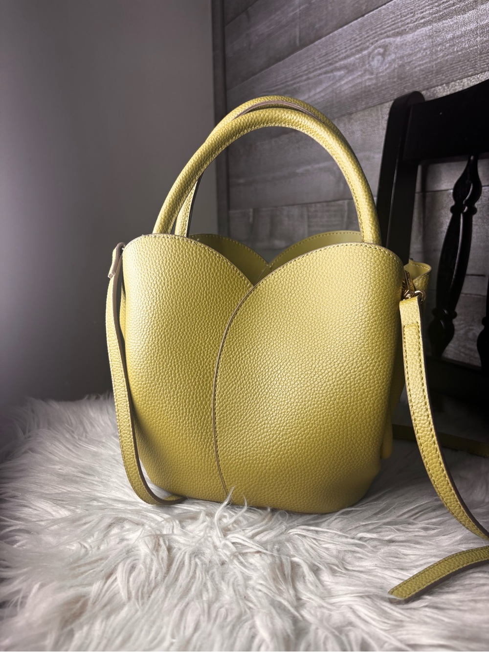 Nanette Lepore Green Leather Mini Tote Bag with Detachable Strap crossbody